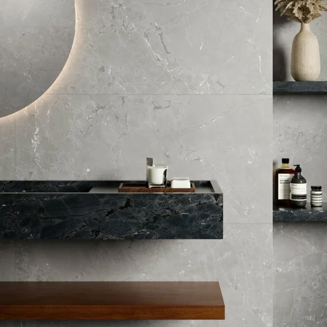 Neeko Grey Stone Effect Matt Porcelain Tile