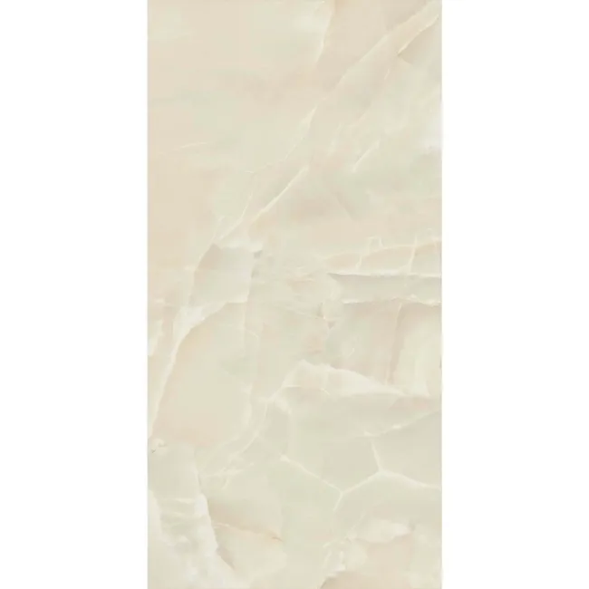 Onyx Marble Effect Cream Polished Porcelain Wall and Floor Tile
