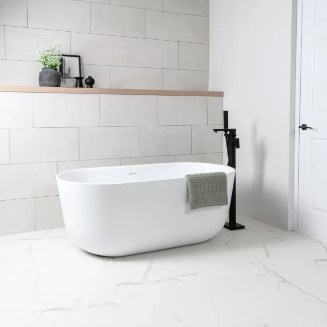 Oxide White Concrete Effect Matt Ceramic Wall Tile