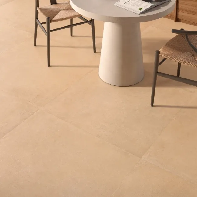 Terracotta Light Ivory Concrete Effect Matt Porcelain Tile