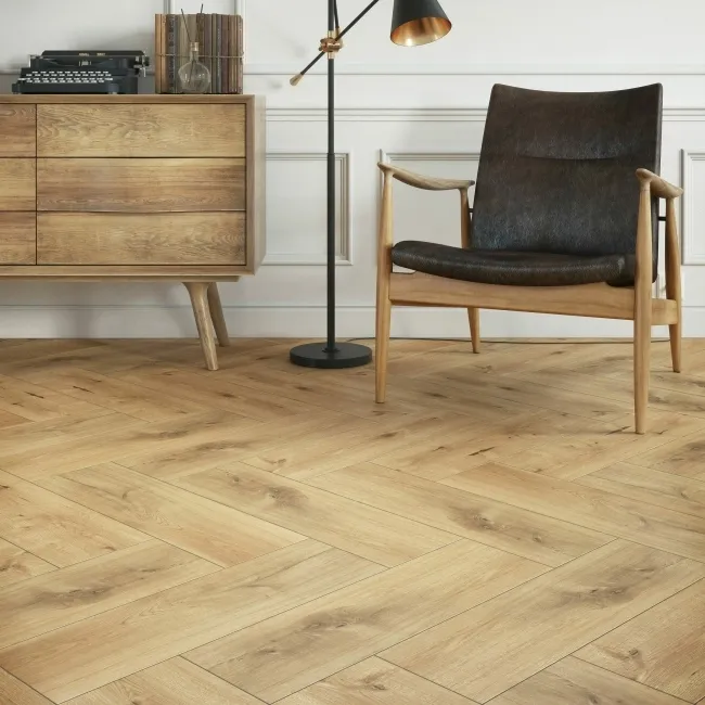SandWood Dark Oak Wood Effect Matt Porcelain Floor Tile