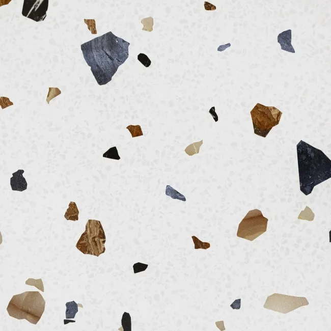Trend White Terrazzo Multicolour Wall and Floor Tile