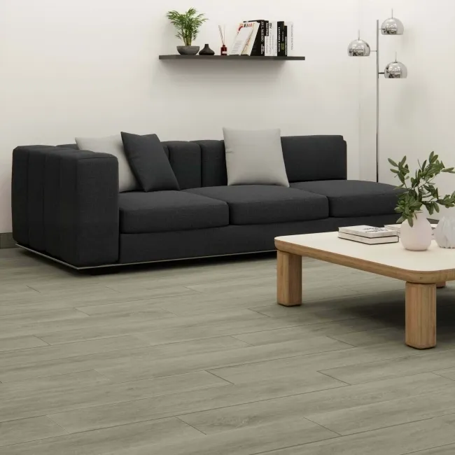 Trunk Grey Oak Wood Effect Anti Slip Porcelain Floor Tile