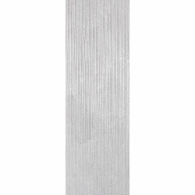 Tuscan Light Grey Embossed Decor Stone Effect Matt Ceramic Wall Tile