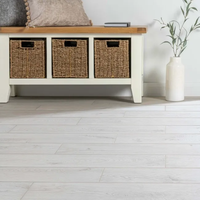 Yukon Light Grey Oak Wood Effect Matt Porcelain Floor Tile
