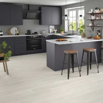 Articwood Ice Grey Wood Effect Wall And Floor Tiles 205x615 Kitchen Roomset