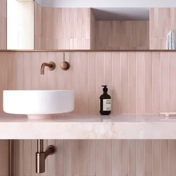 Massimo Pink Brick Effect Matt Ceramic Wall Tile