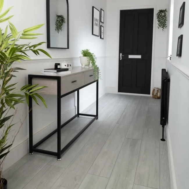 Copenhagen Snow Rectified Matt Wood Effect Porcelain Floor Tile