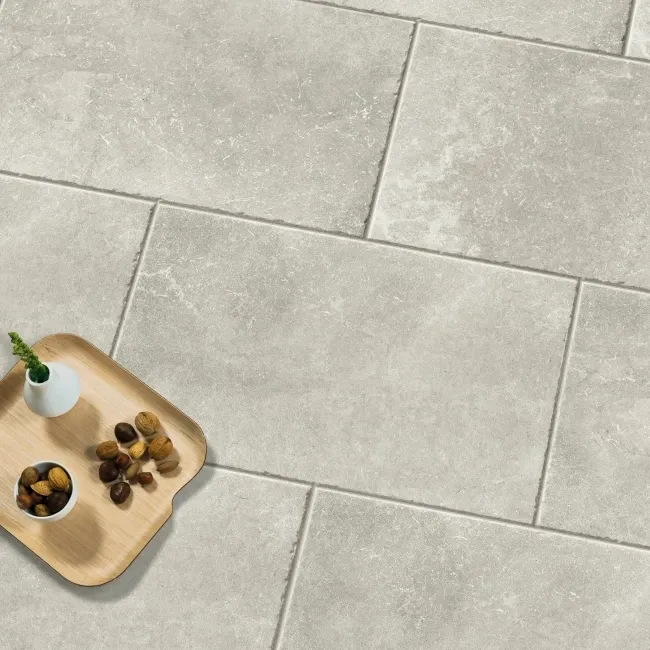 Imperial Grey Chiseled Edge Stone Effect Italian Porcelain Outdoor Slab