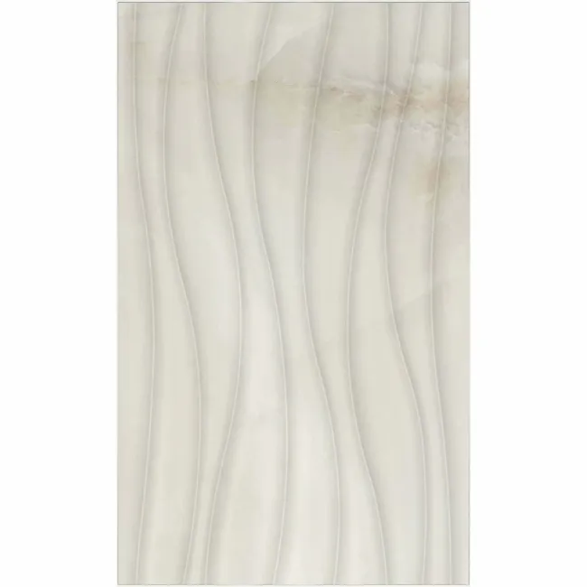 Naza Beige Wave Decor Onyx Marble Effect Matt Wall Tile
