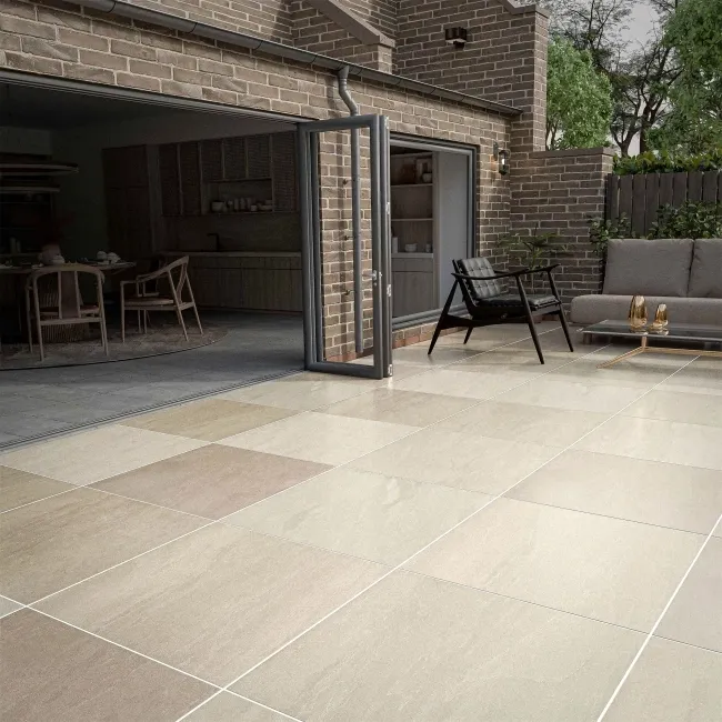 Raj Green Sandstone Effect Matt Porcelain Outdoor Slab