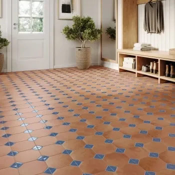 Dover Terracotta Effect Blue Matt Porcelain Tile