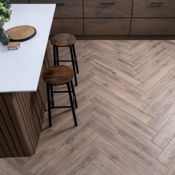 Naturalia Dark Oak Wood Effect Matt Porcelain Floor Tile