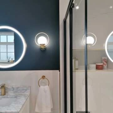 Barbados White Marble Effect Gloss Porcelain Floor Tiles