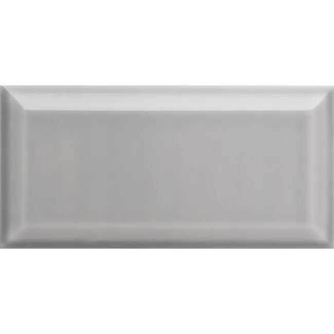 Metro Retro Bevelled Smokey Grey Gloss Wall Tile