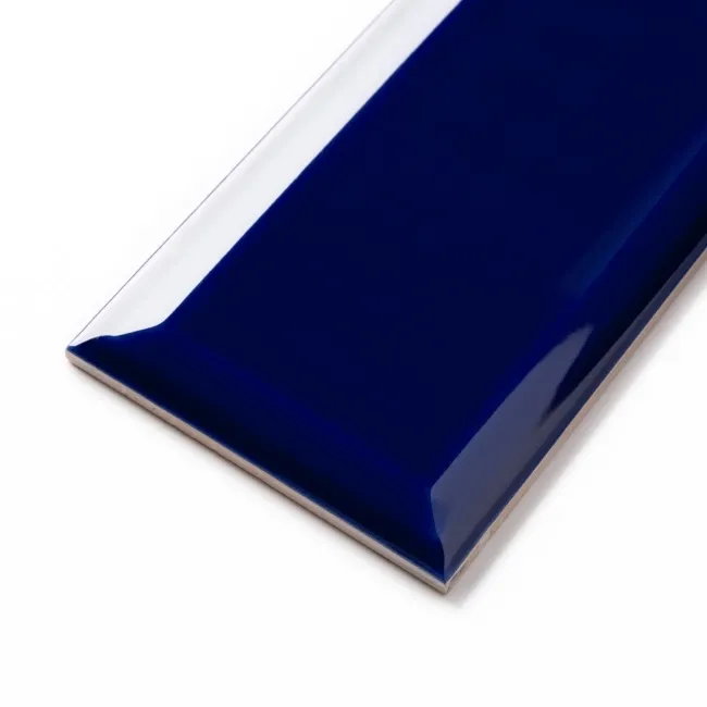 Metro Bevelled Victorian Cobalt Blue Gloss Ceramic Wall Tile