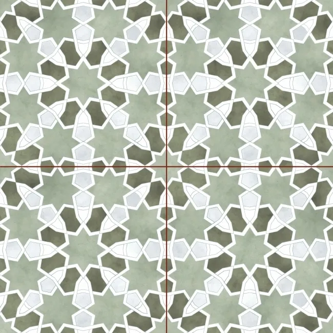 Agadir Green Pattern Matt Ceramic Floor Tile