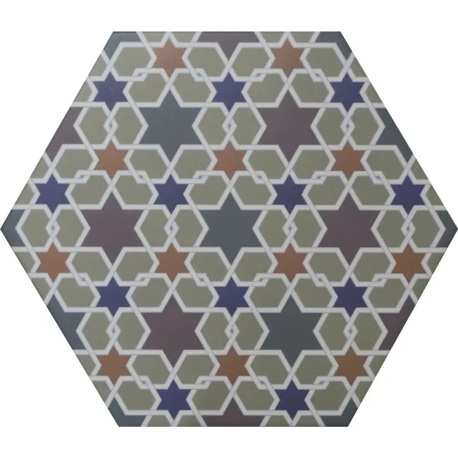Andalucia Hexagon Patterned Porcelain Wall And Floor Tiles