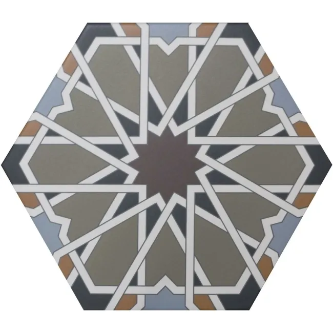 Andalucia Hexagon Patterned Porcelain Wall And Floor Tiles