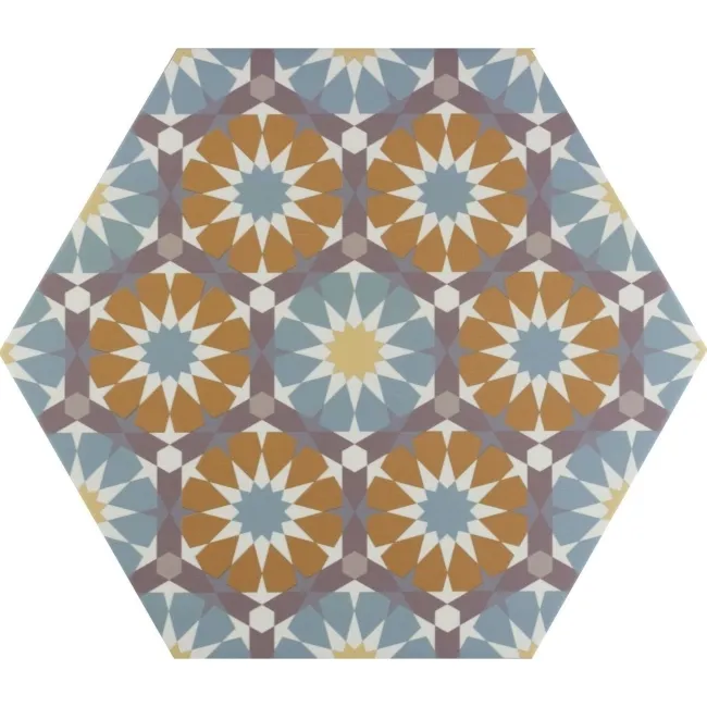 Andalucia Hexagon Patterned Porcelain Wall And Floor Tiles