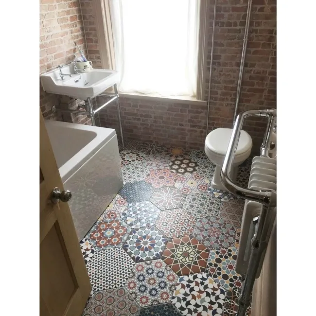 Andalucia Hexagon Patterned Porcelain Wall And Floor Tiles