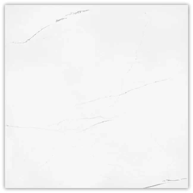 Barbados White Marble Effect Gloss Porcelain Floor Tiles