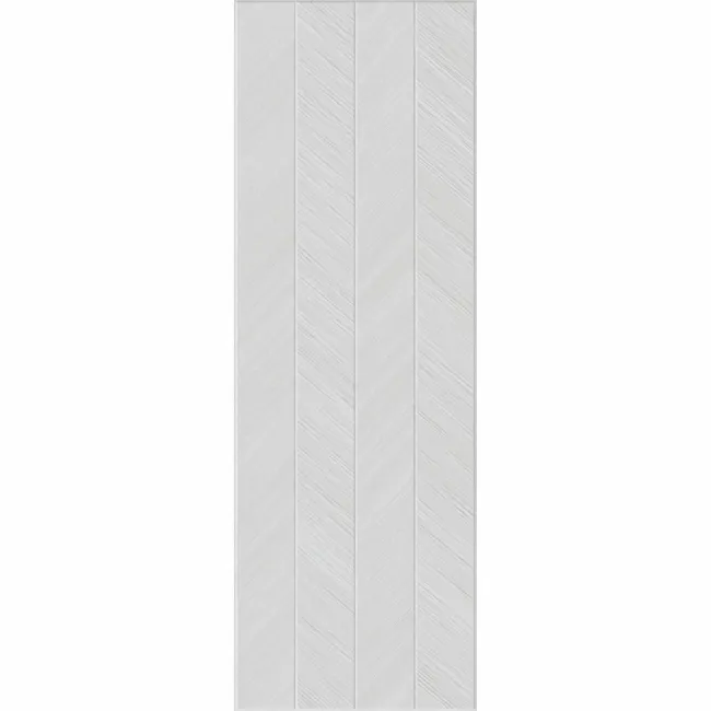 Bercy Chevron Decor Light Grey Concrete Effect Matt Ceramic Wall Tile