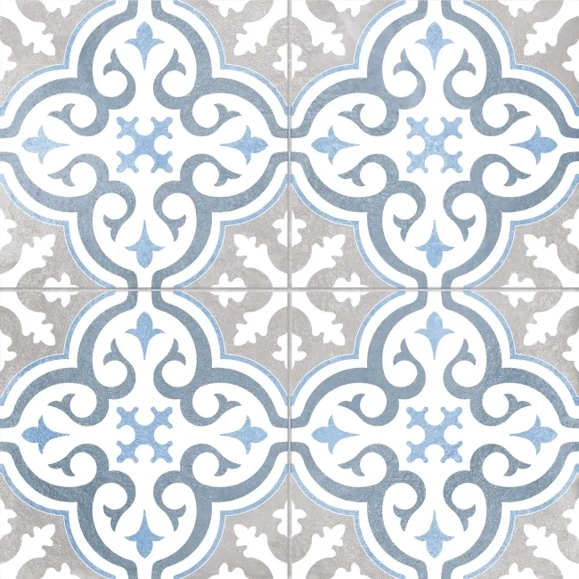Canterbury Blue Patterned Matt Ceramic Wall & Floor Tile