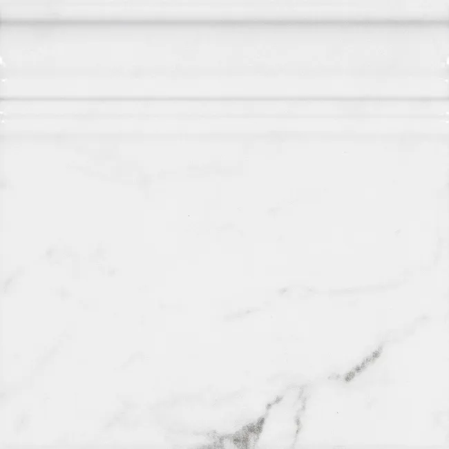 Carrara White Marble Effect Gloss Skirting Wall Tiles