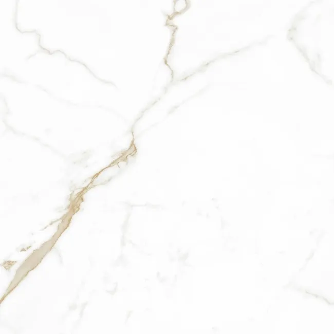 Carrera Gold Marble Effect Rectified Polished Porcelain Floor Tile