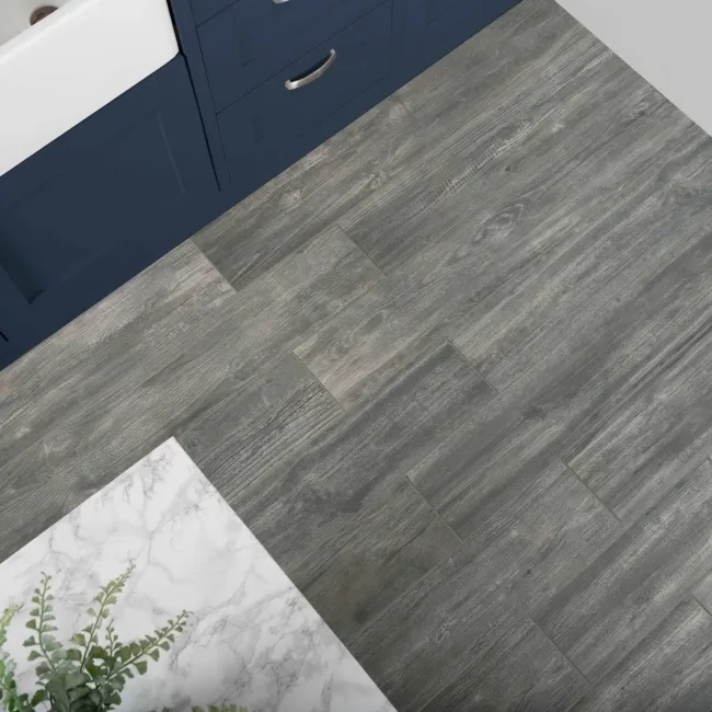 Copenhagen Dark Grey Rectified Matt Wood Effect Porcelain Floor Tile