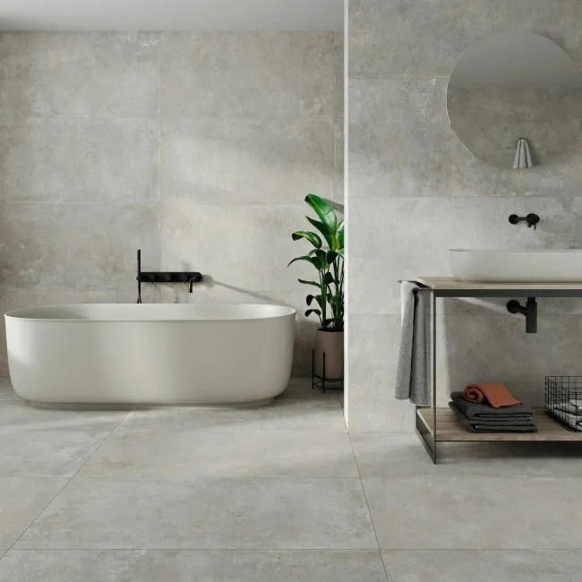 Crassana Grey Concrete Effect Large Anti Slip Porcelain Tile