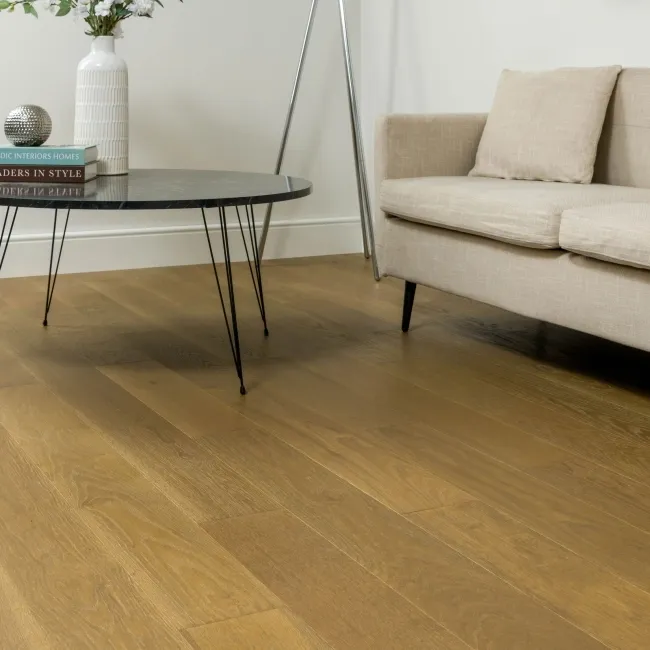 Delamere Smoked Brushed Oak Engineered Wood Flooring 13x150mm Oiled