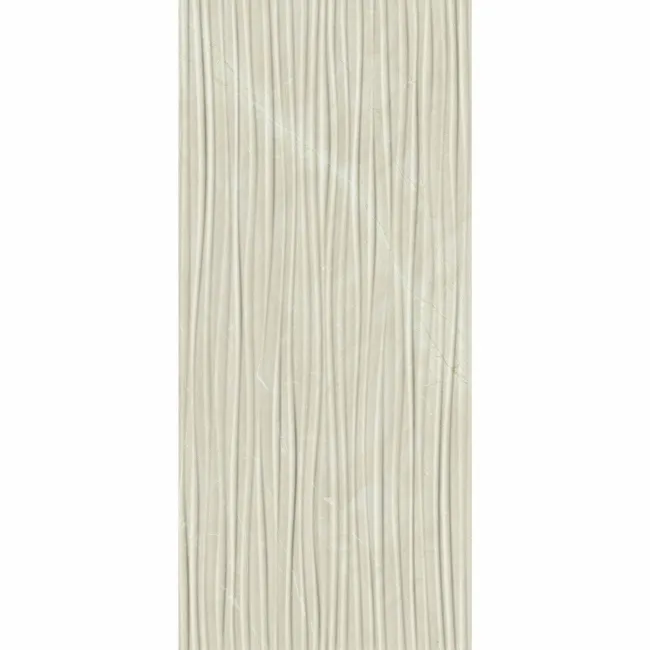 Fior Di Bosco Ivory Decor Marble Effect Gloss Ceramic Wall Tile