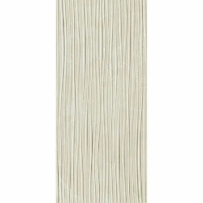 Fior Di Bosco Ivory Decor Marble Effect Gloss Ceramic Wall Tile