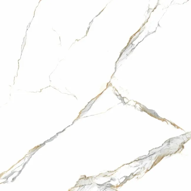 Lasa Golden Grey Marble Effect Polished Porcelain Floor Tile
