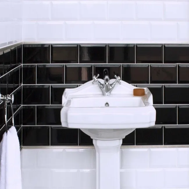 Ceramic Wall Gloss Black Metro Tiles