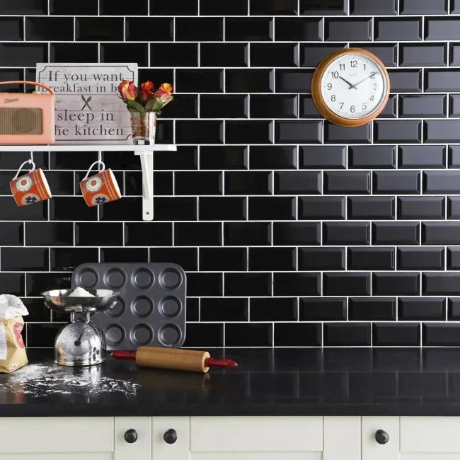 Mini Metro Black Wall Tiles