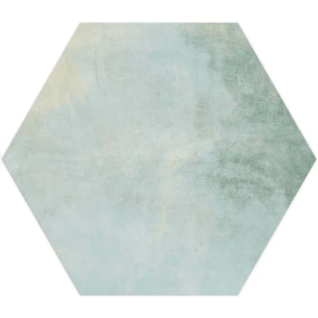 Oasis Aquamarine Hexagon Matt Porcelain Wall and Floor Tile