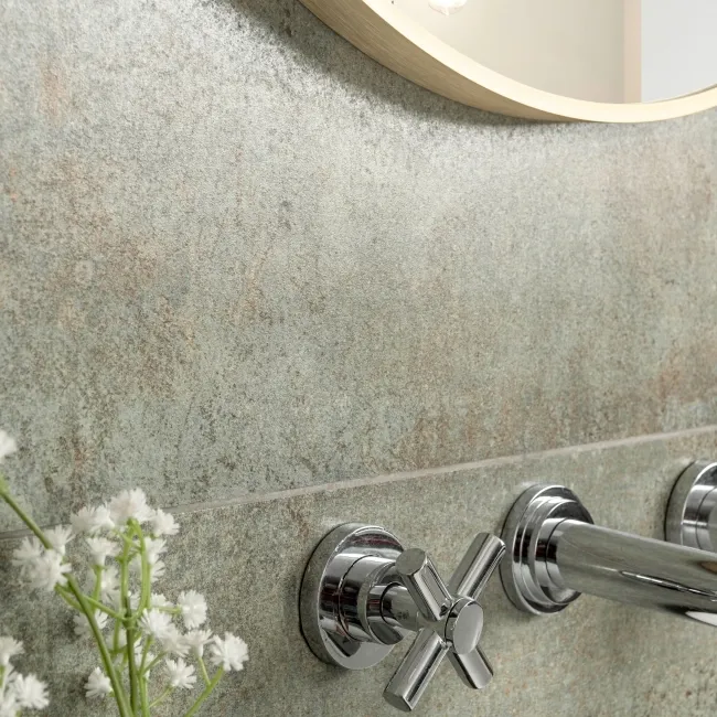 Oxide Green Concrete Effect Matt Ceramic Wall Tile