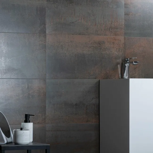 Metal Rust Rectified Porcelain Wall And Floor Tile