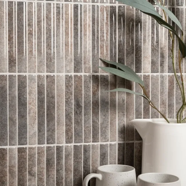 Rubik Greige Kit Kat Effect Gloss Ceramic Wall Tile