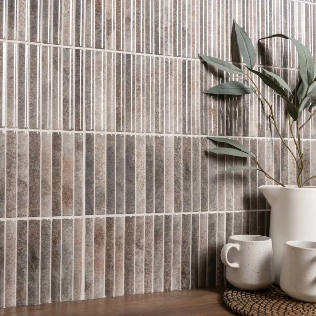 Rubik Greige Kit Kat Effect Gloss Ceramic Wall Tile