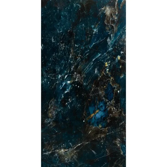 Sky Blue Marble Effect Polished Porcelain Wall and Floor Tile