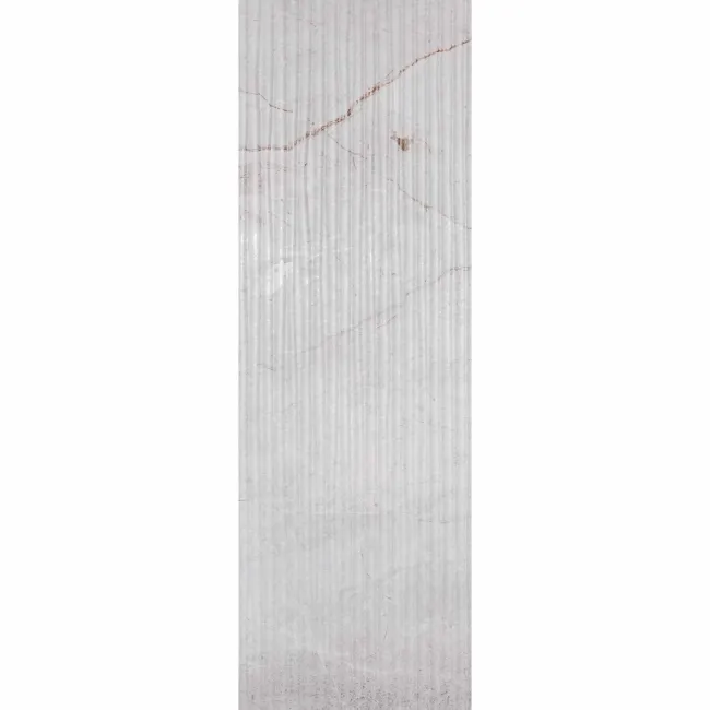 Tuscan Light Grey Embossed Decor Stone Effect Matt Ceramic Wall Tile