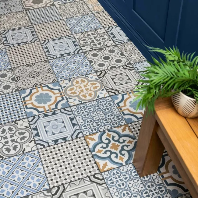 Windsor Multi Patterned Matt Porcelain Wall and Floor Tile
