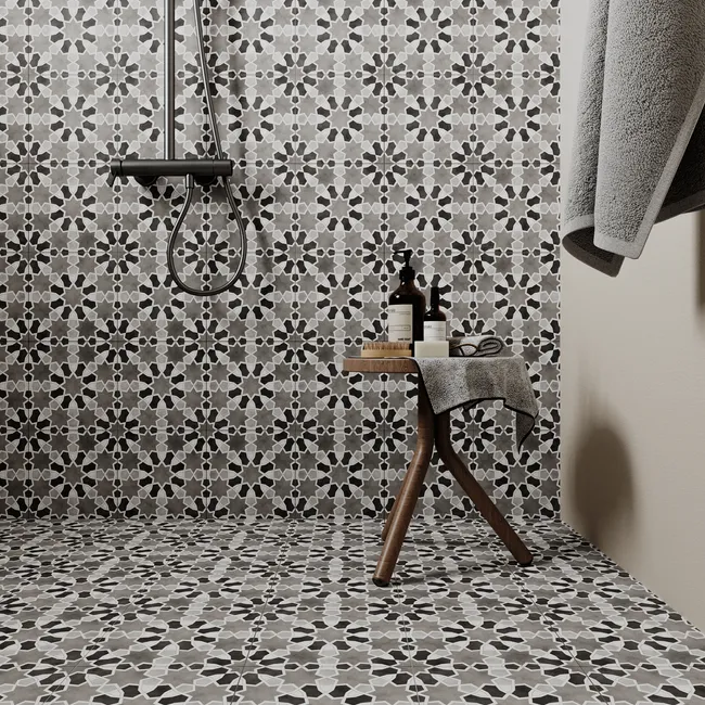 Agadir Grey Pattern Matt Ceramic Floor Tile