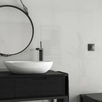 Forma Gloss White Wall Tile 300x400 Bathroom Roomset