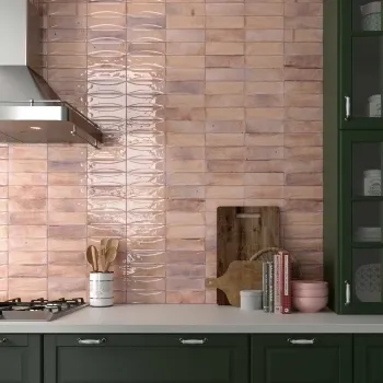 Luma Pink Gloss Decor Ceramic Wall Tile