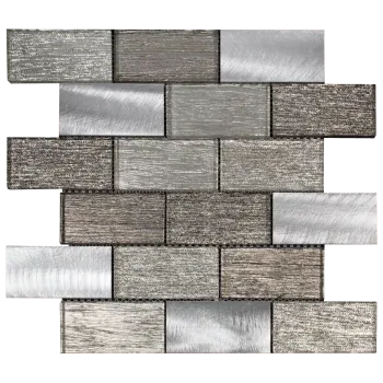 Metallic Copper Bronze Glass Mosaic
